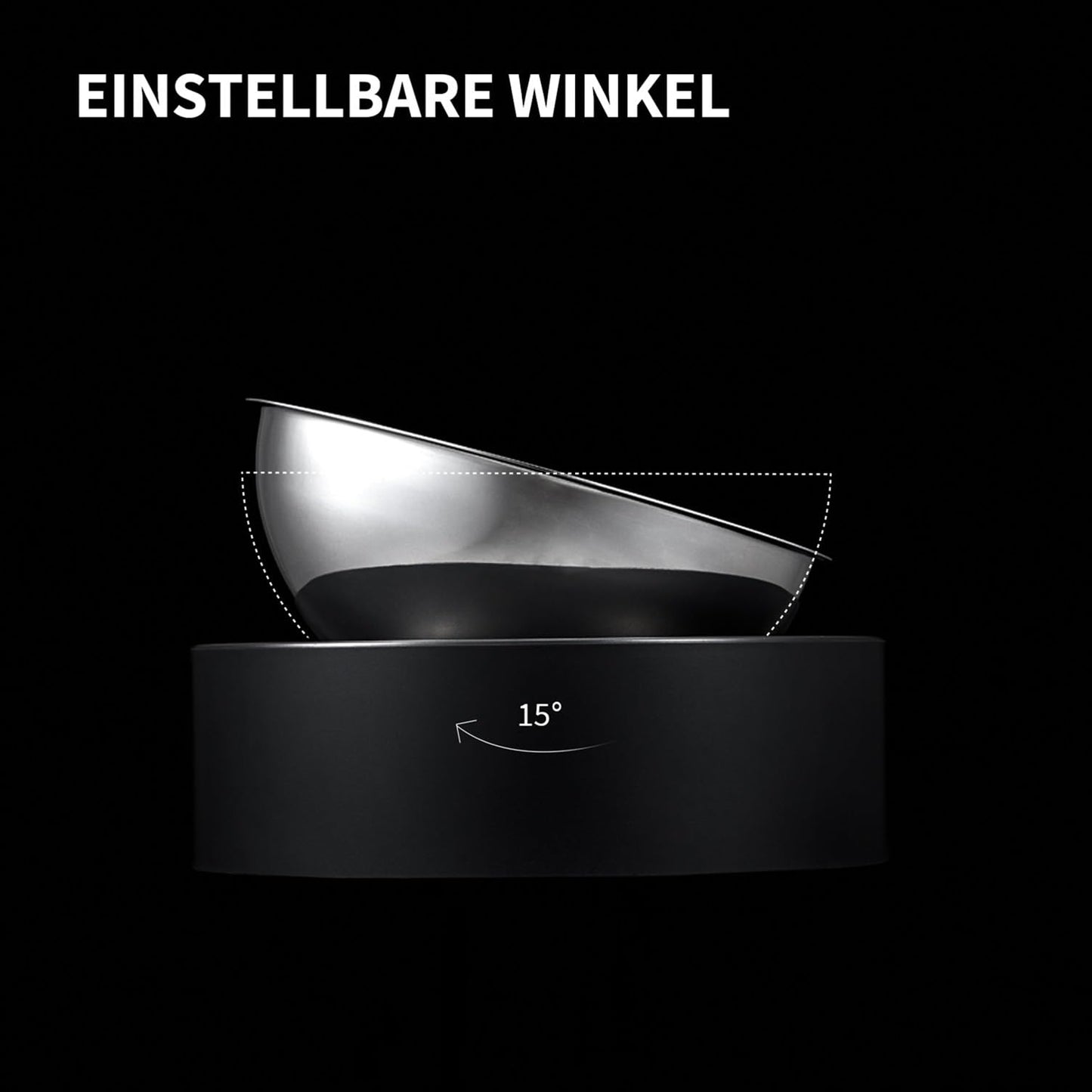 PETKIT CYBERTAIL Katzen Erhöhte Schüssel Edelstahl, Gekippter Hund Katzen Erhöhte Futternäpfe Lebensmittelqualität, rutschfeste No Spill Haustier Fütterungsschalen für Katzen und Kleine Hunde