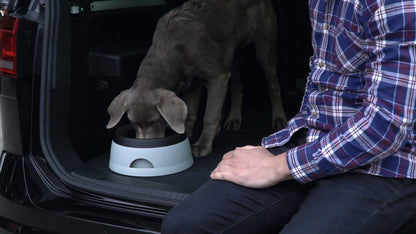 HUNTER Reisenapf ROAD REFRESHER, 1400 ml Fassungsvermögen, ideal für unterwegs und Autofahrten, innovativer Auslaufschutz durch Schwapp-Stopp-Einsatz, sicherer Stand dank Klett, leicht zu reinigen