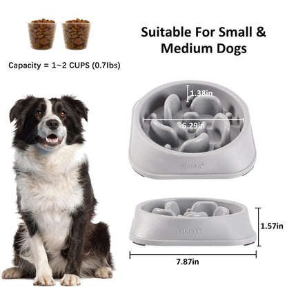 YINEYA 2 Stück Langsame Fütterung Hundenapf, Anti Schling Interaktiver Hundenapf,Antischlingnapf Hunde, Hundezubehör, Das Fressen verlangsamt, Labyrinth-Hundepuzzle-Feeder für Mittelgroße Rassen